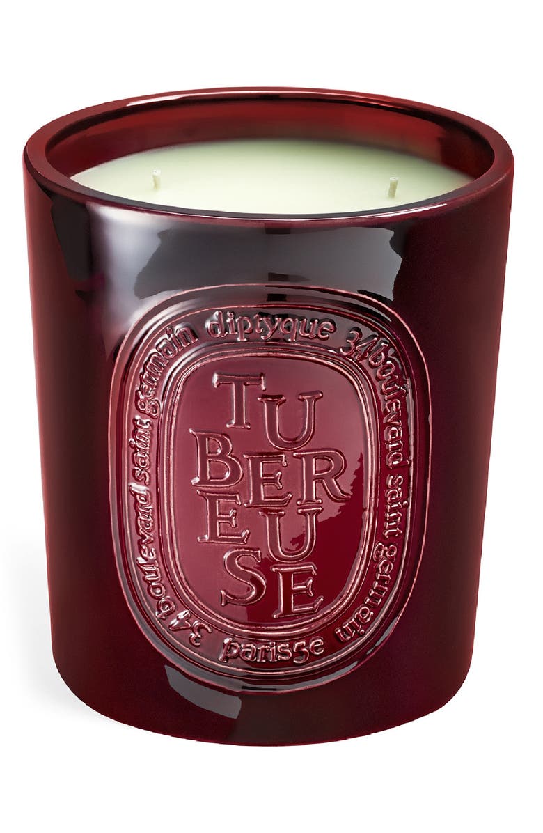 Diptyque Tubéreuse (Tuberose) Large Scented Candle, Alternate, color, Red Vessel