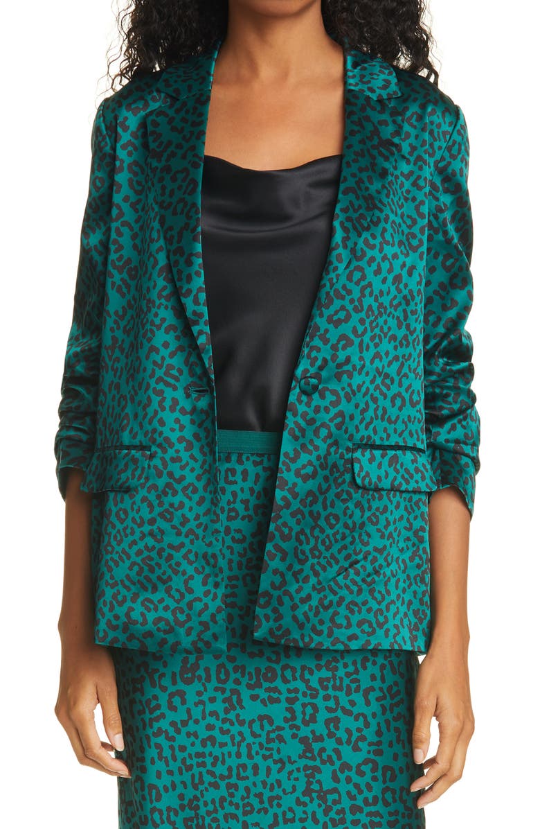 CAMI NYC Ollie Emerald Leopard Jacket, Main, color, 