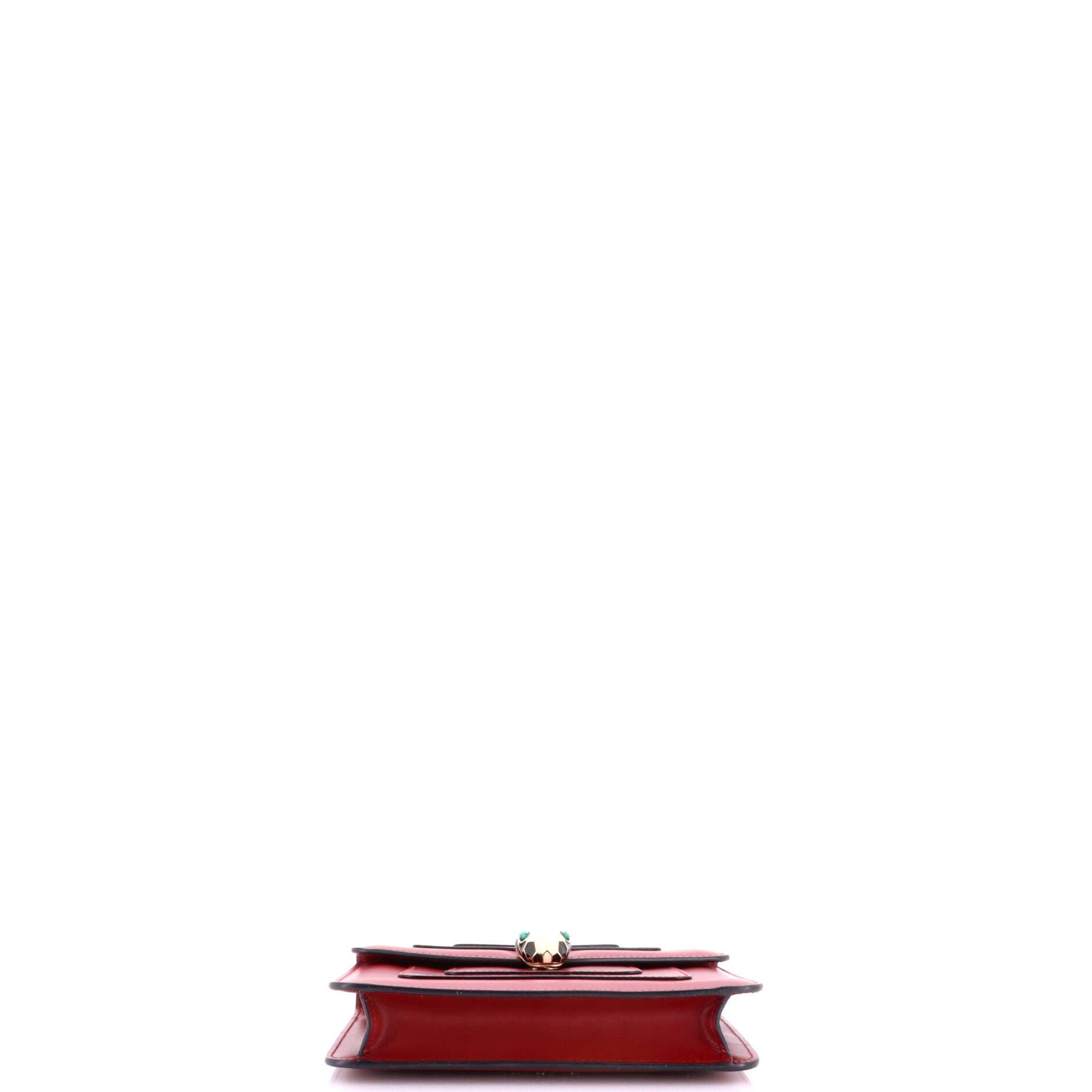 Serpenti Forever Square Shoulder Bag Leather Small, Alternate, color, Red