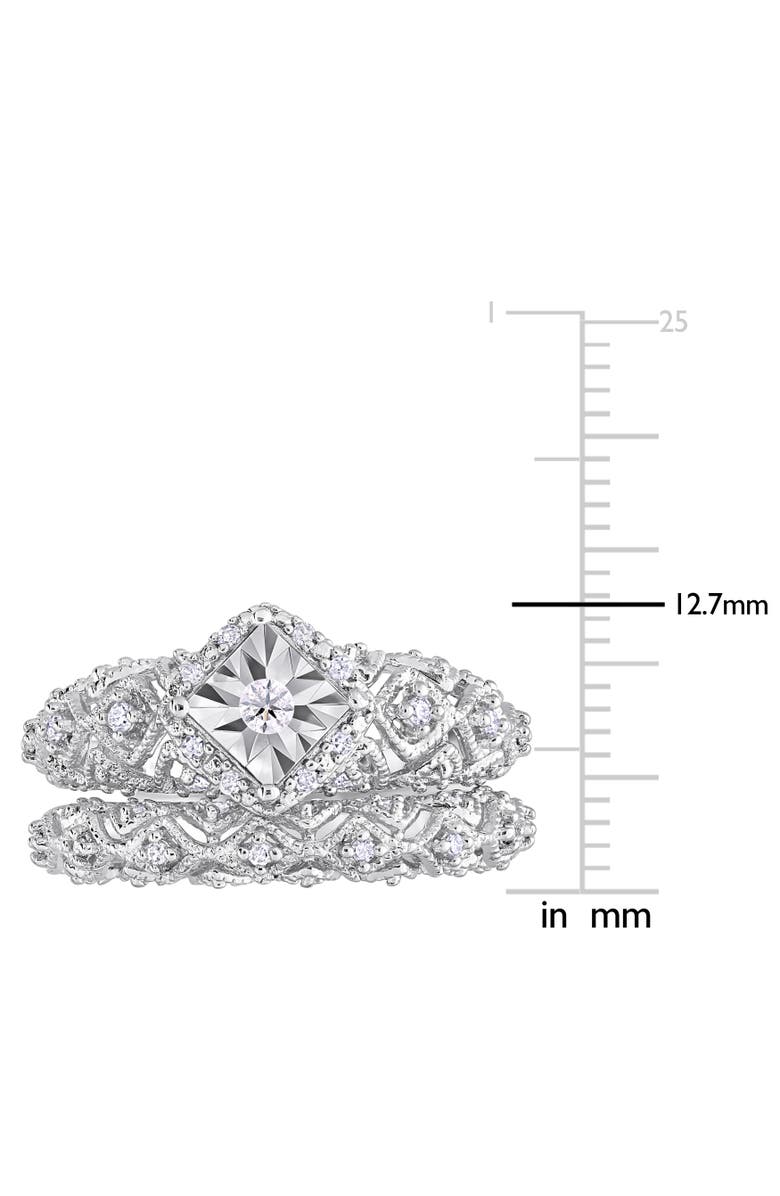 Julianna B. Diamond Vintage Halo Bridal Ring Set, Alternate, color,