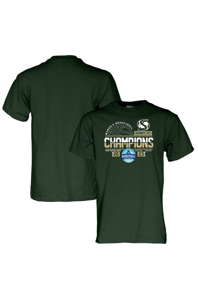 Green Sacramento State Hornets 2023 Big Sky Women’s Basketball Conference Tournament Champions T-Shirt, Main, color, Green