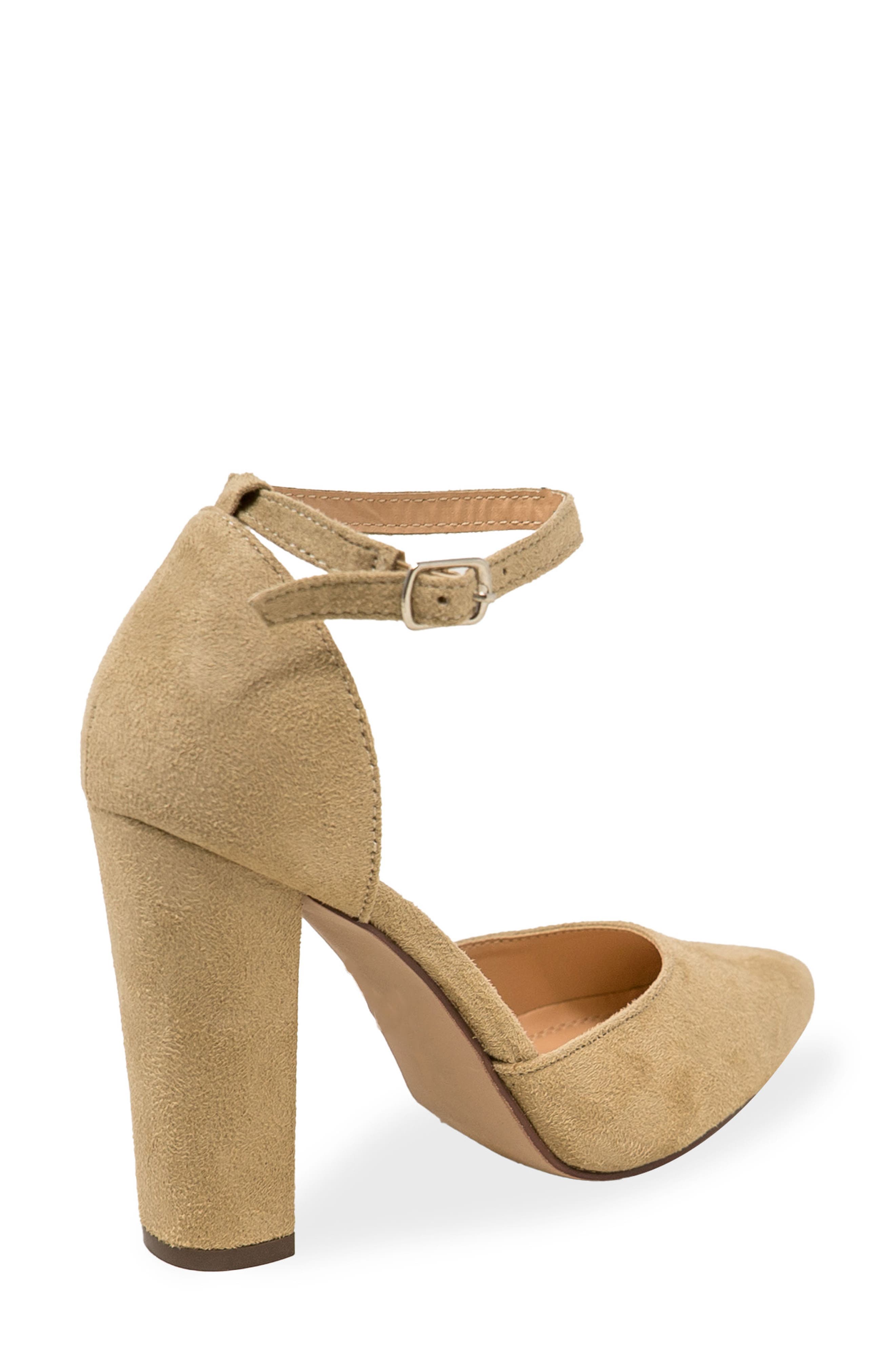 CHASE AND CHLOE Pointed Toe Pump, Alternate, color, Beige Suede