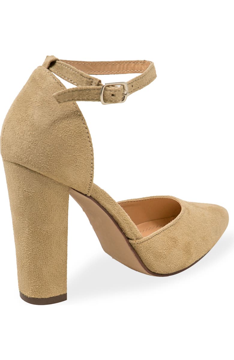 CHASE AND CHLOE Pointed Toe Pump, Alternate, color, Beige Suede