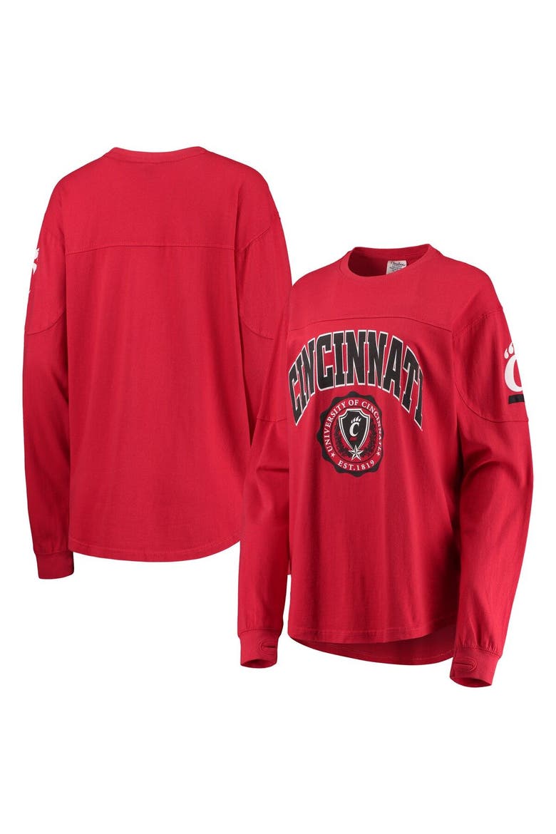 Women's Pressbox Red Cincinnati Bearcats Edith Long Sleeve T-Shirt, Main, color, Red