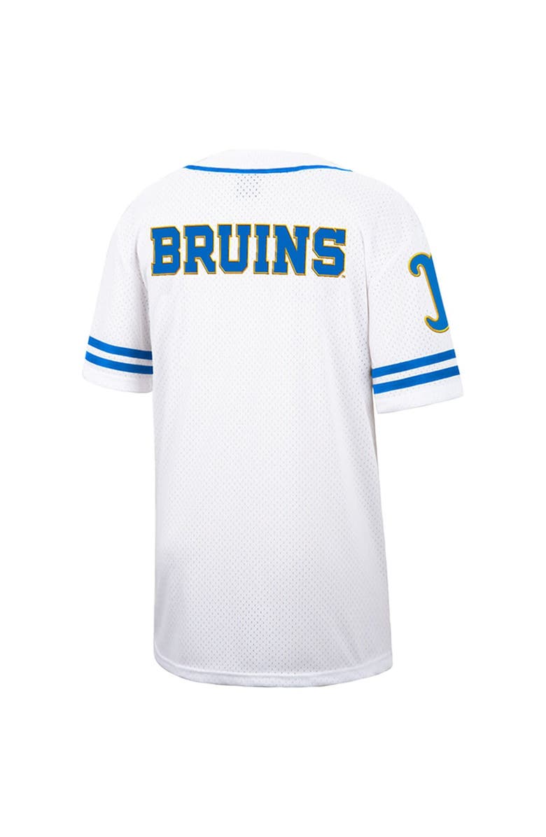 COLOSSEUM Men's Colosseum White UCLA Bruins Free Spirited Mesh Button-Up Baseball Jersey, Alternate, color, White