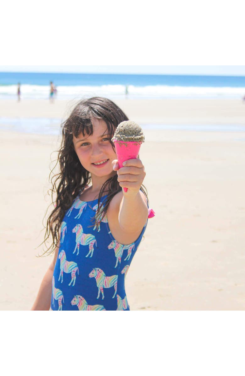 SPIELSTABIL Ice Cream Duo Toddler Beach Ice Cream Toy Sand Toys with 4 Cones & Scooper, Ideal Toddler Outdoor Toys from 18 months+ Made in Germany, Alternate, color, Multi