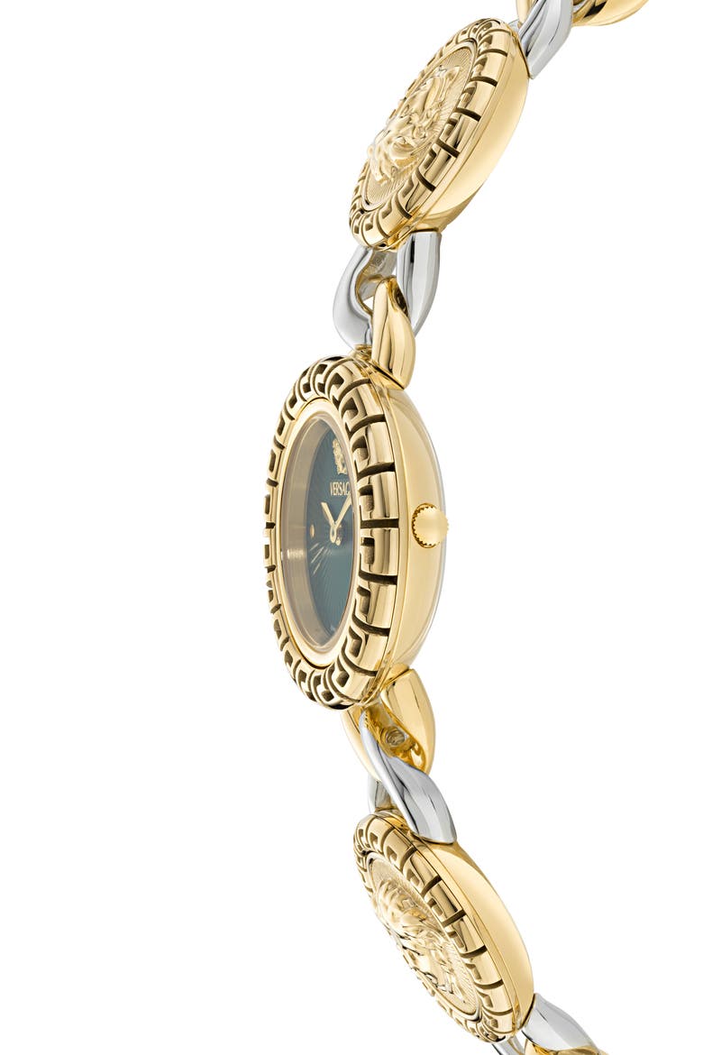 La Greca Stud Icon Two-Tone Bracelet Watch, 28mm, Alternate, color, TWO TONE