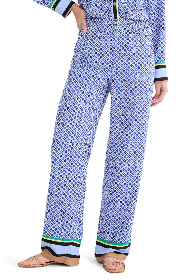 Lenox Mosaic Print Wide Leg Pants, Main, color, BLUE MULTI