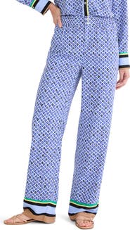 NIC+ZOE Lenox Mosaic Print Wide Leg Pants