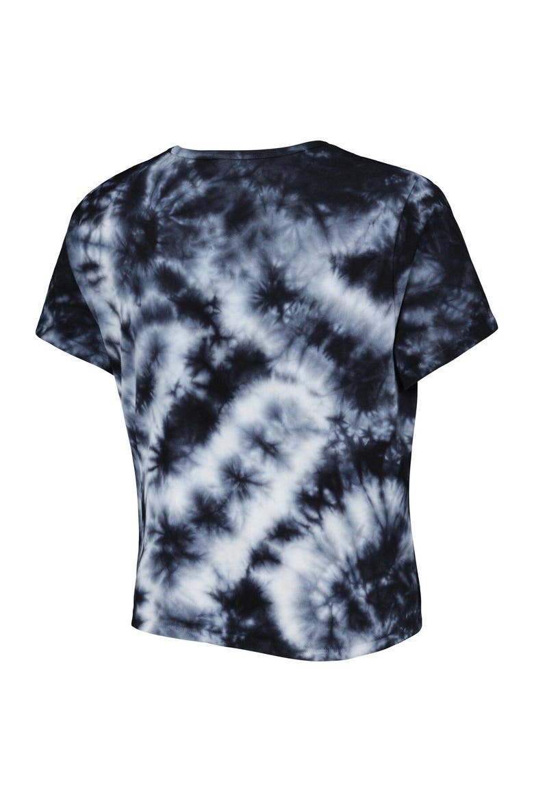 Women's ZooZatz Black Texas Longhorns Cloud-Dye Cropped T-Shirt, Alternate, color, Black