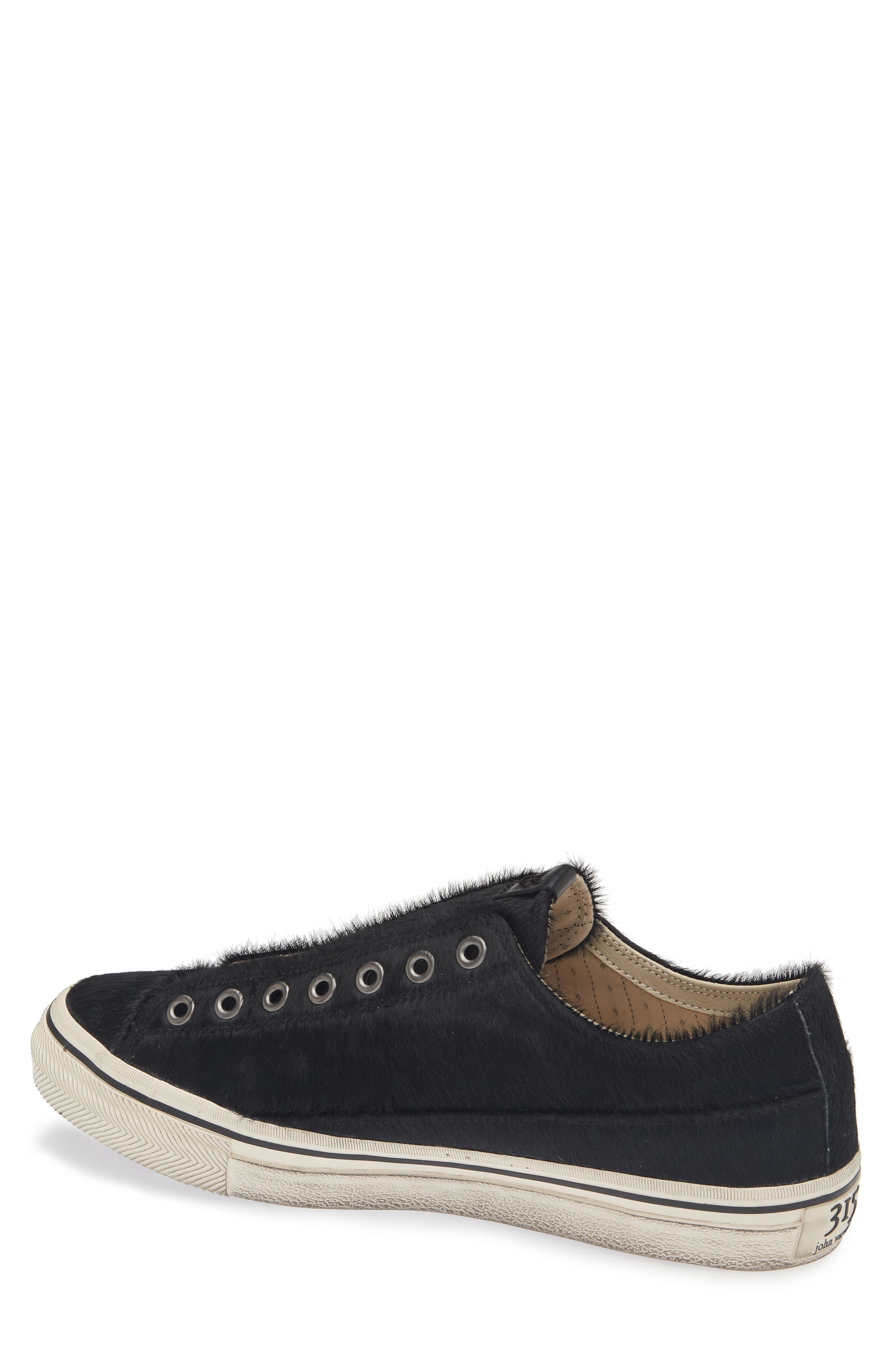 315 Vulc Laceless Low Calf Hair Sneaker, Alternate, color, BLACK