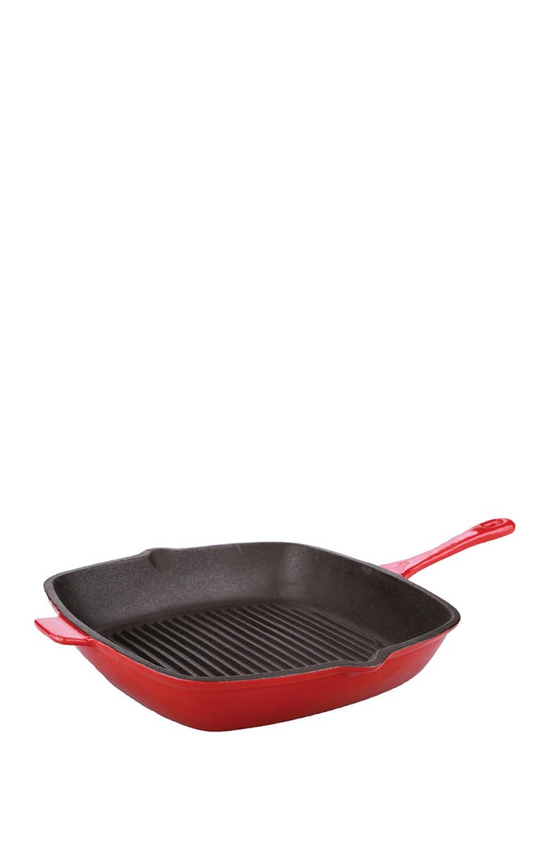BergHOFF Cast Iron Red 11" Grill Pan, Main, color, Red