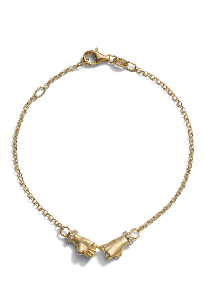 Pinky Promise Bracelet, Main, color, 14K GOLD VERMEIL