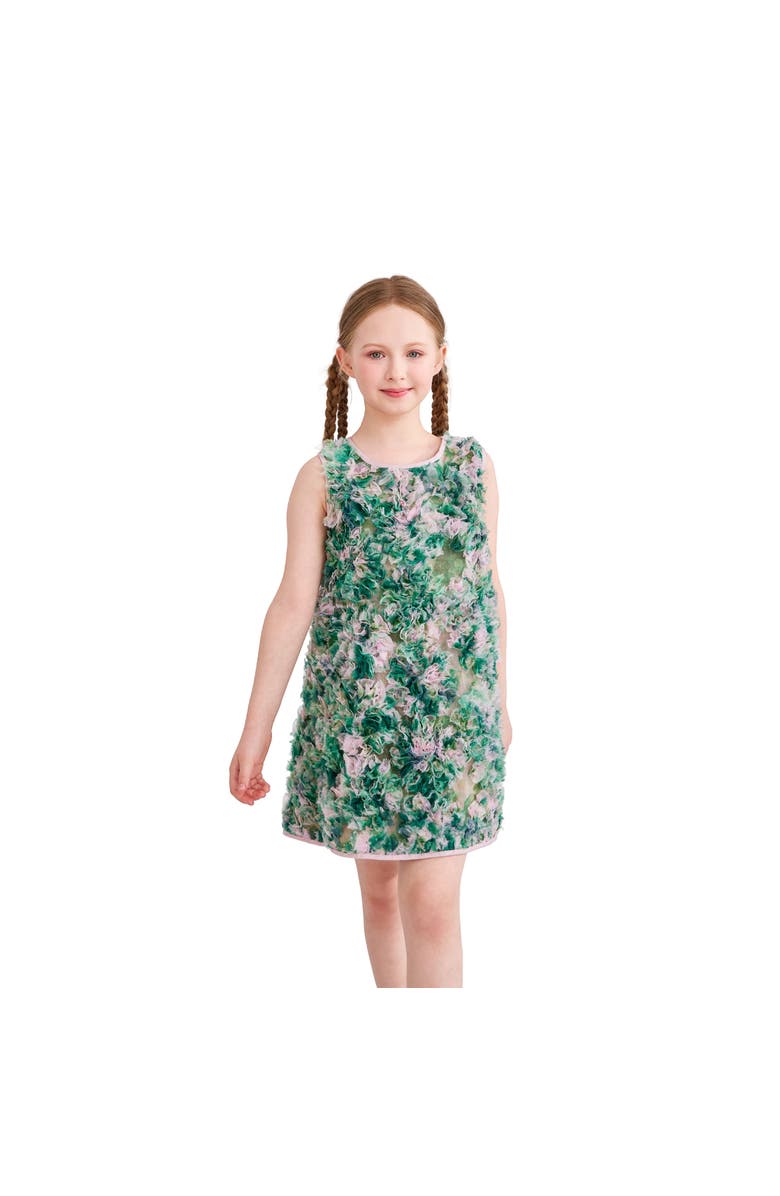 Tulleen Sylvie Floral Textured Dress, Alternate, color, Green