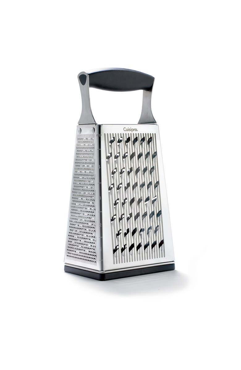 CUISIPRO Surface Glide Technology 4 Sided Box Grater, Main, color, Silver