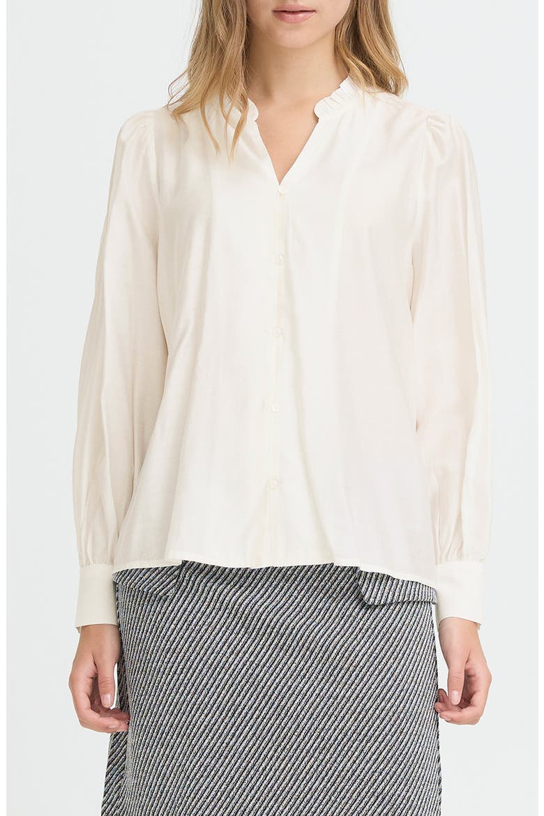 Ihjula Long Sleeve Button-Up Knit Top, Main, color, CLOUD DANCER