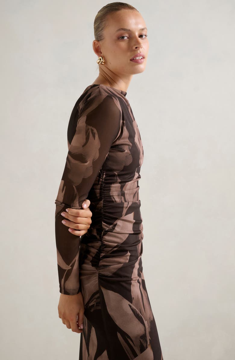 Ever New Alannah Floral Long Sleeve Mesh Midi Dress, Alternate, color, Barkley Floral