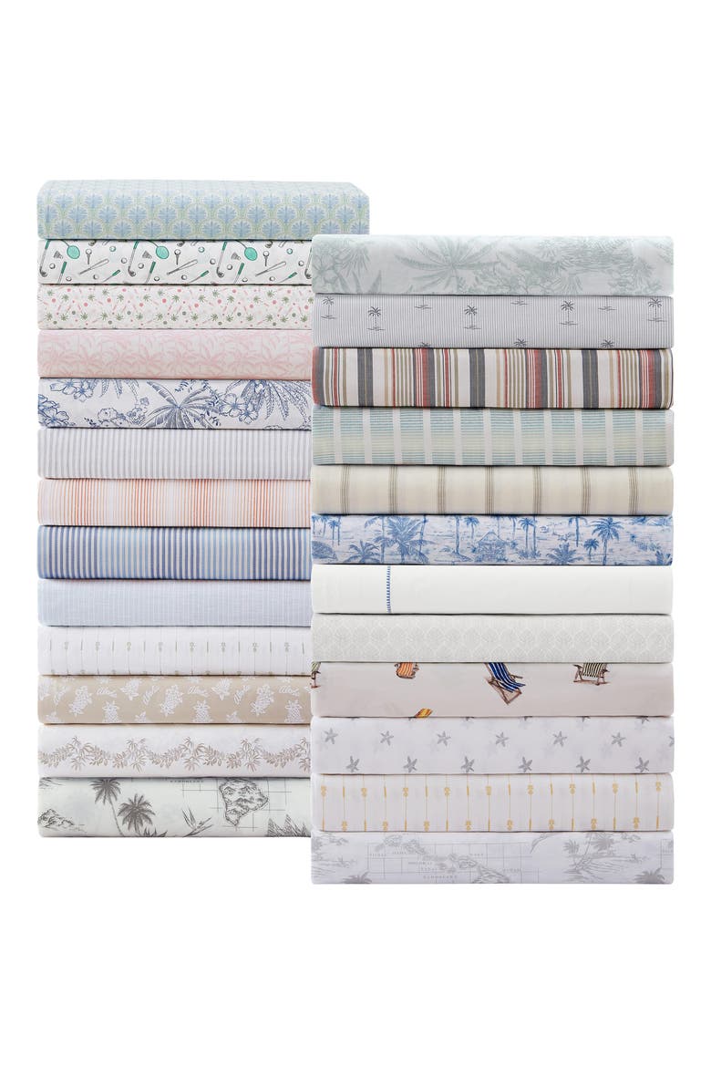 Coastal Bay 200 Thread Count Cotton Percale Sheet Set, Alternate, color, BLUE MULTI