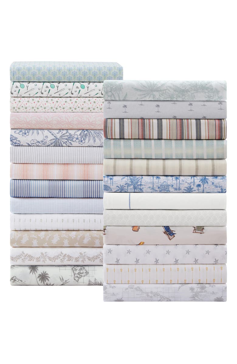 Tommy Bahama Coastal Bay 200 Thread Count Cotton Percale Sheet Set, Alternate, color, Blue Multi