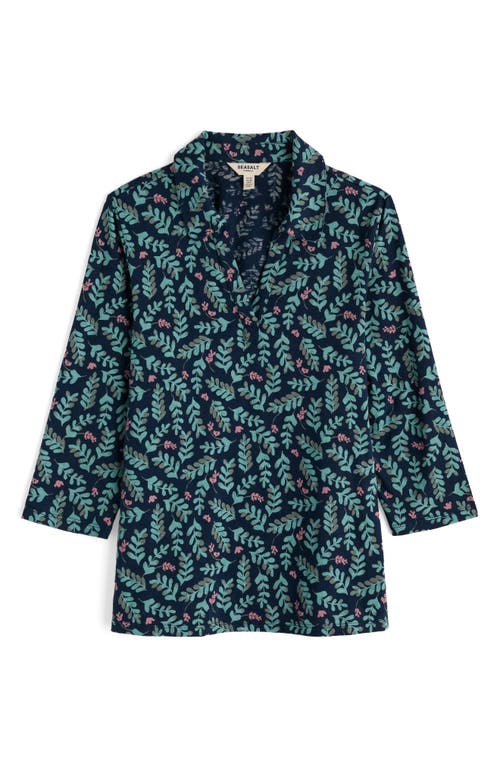 Seasalt Cornwall Wavecrest Organic Cotton Jersey Top In Multi