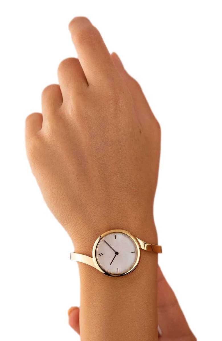 VANNA Claire Gemstone Watch, Alternate, color, White Pearl-Gold