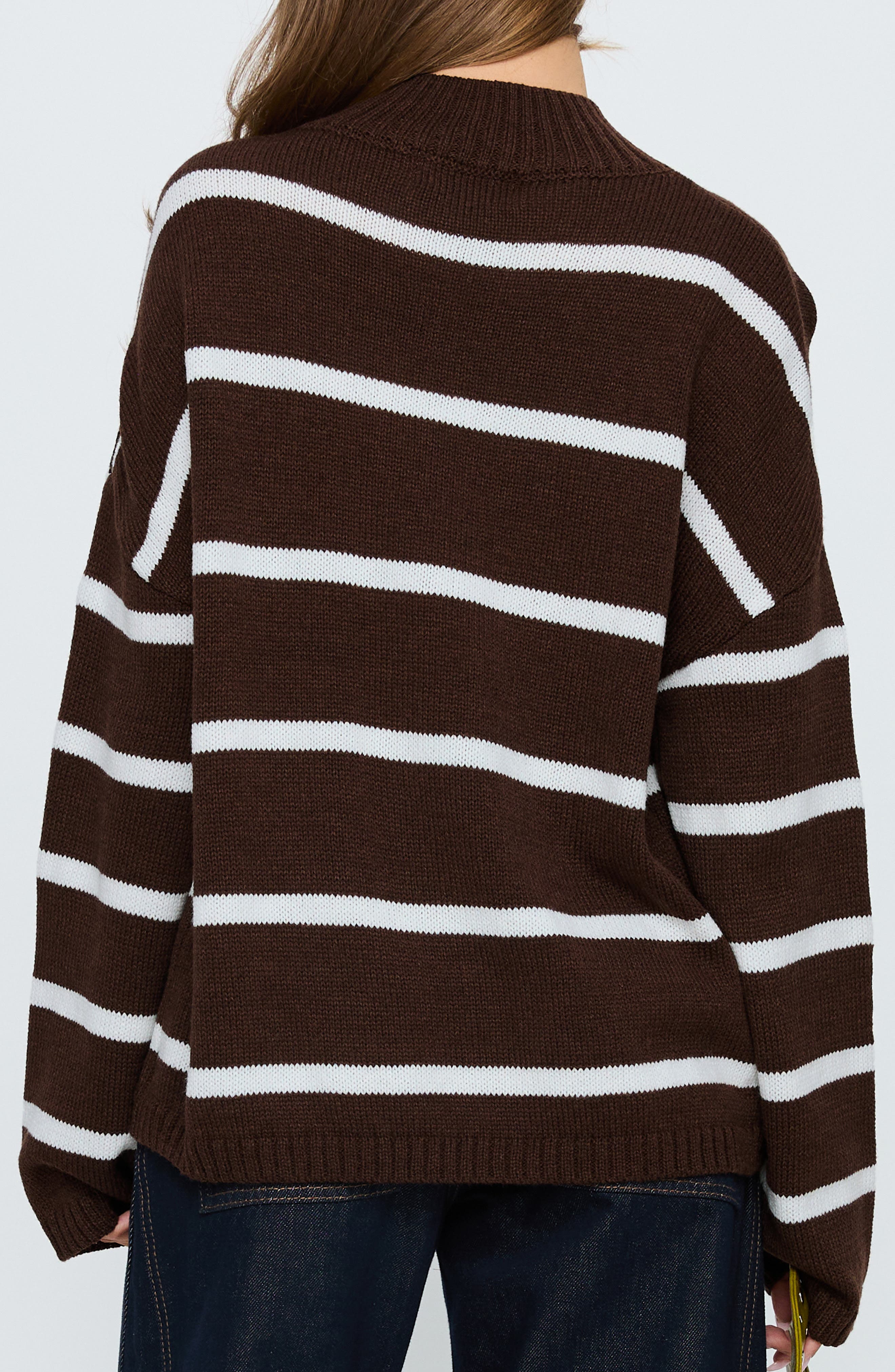 Alara Stripe Mock Neck Sweater - image 2