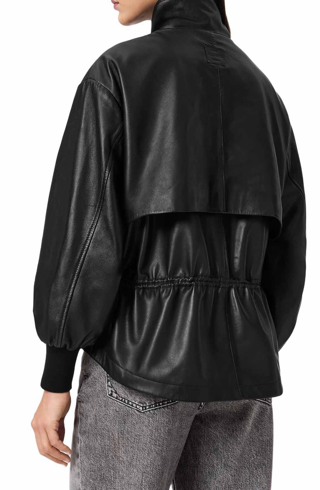 Flor Leather Peplum Jacket - image 2