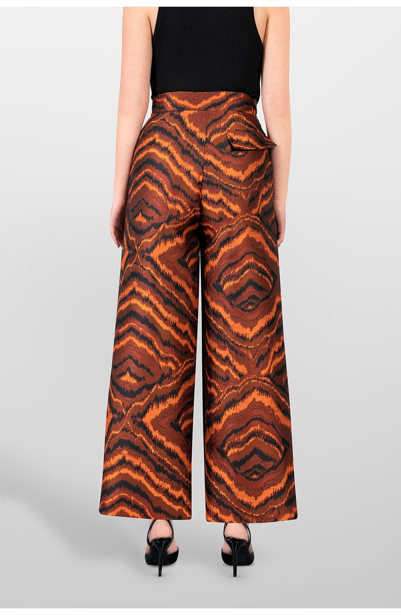 LAURA APARICIO Jacquard Palazzo Pants, Alternate, color, Orange