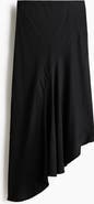 H&M Asymmetric Satin Skirt