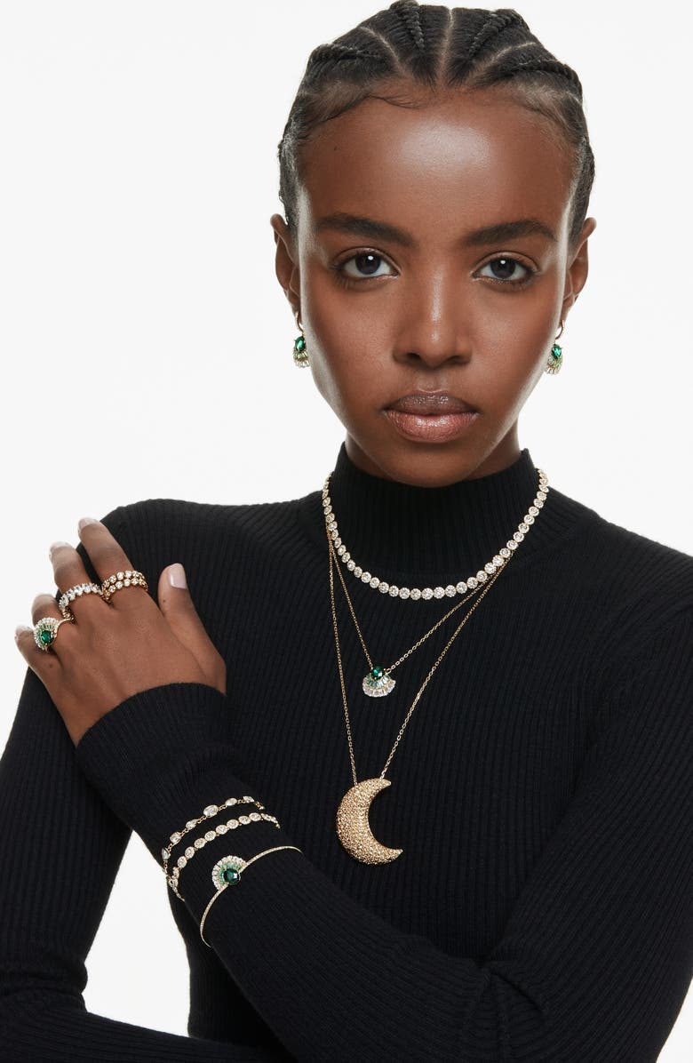 Swarovski Imber Space Out Bracelet, Alternate, color, White/ Gold