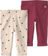 Little Planet Set of 2 Assorted Stretch Organic Cotton Leggings