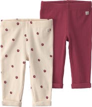 Little Planet Set of 2 Assorted Stretch Organic Cotton Leggings