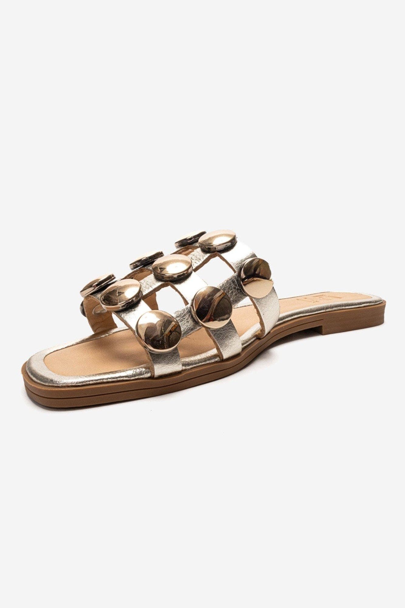 Bareon Leather Sandal, Alternate, color, Gold