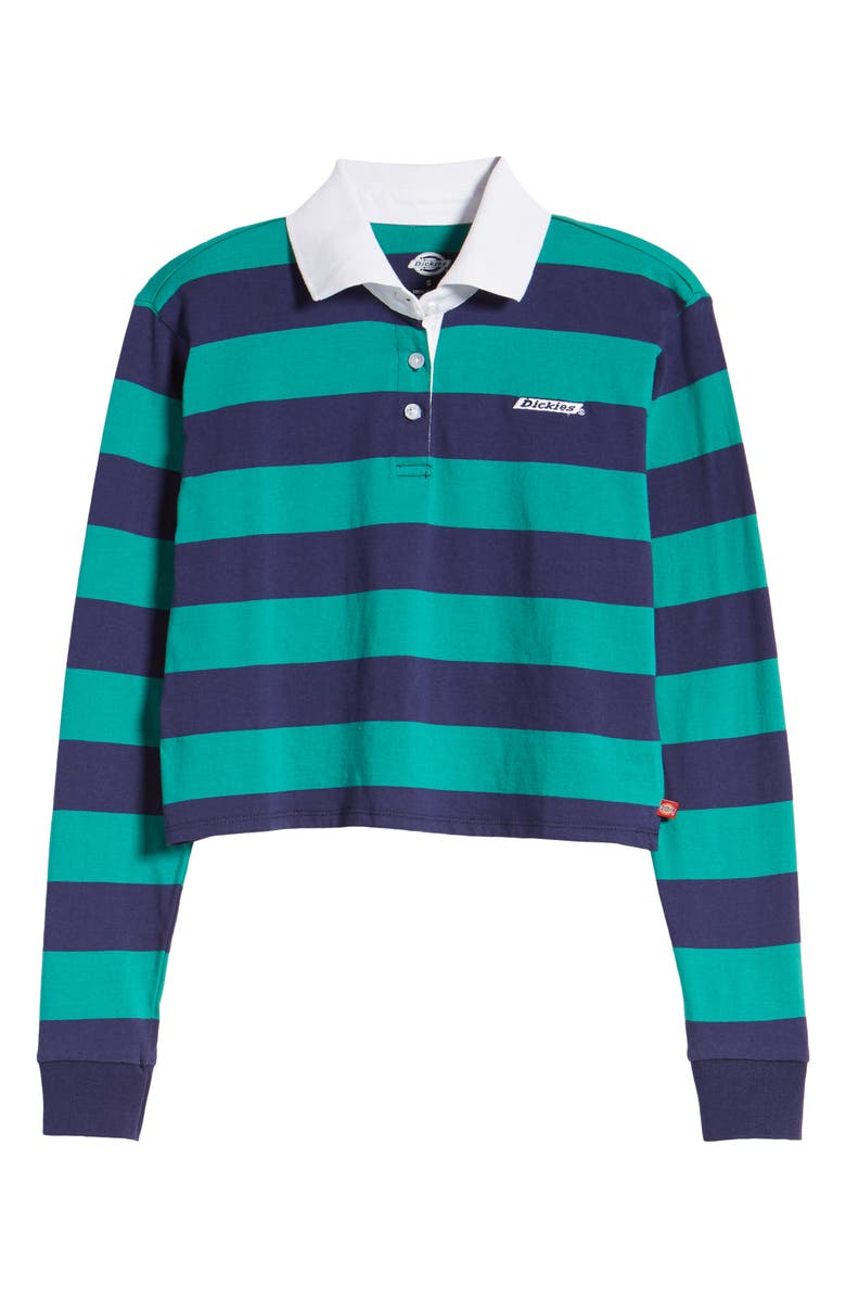 Dickies Stripe Crop Rugby Shirt, Alternate, color, 