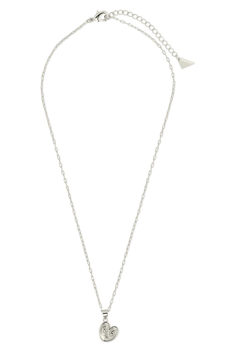 Palmier Pendant Necklace, Alternate, color, SILVER