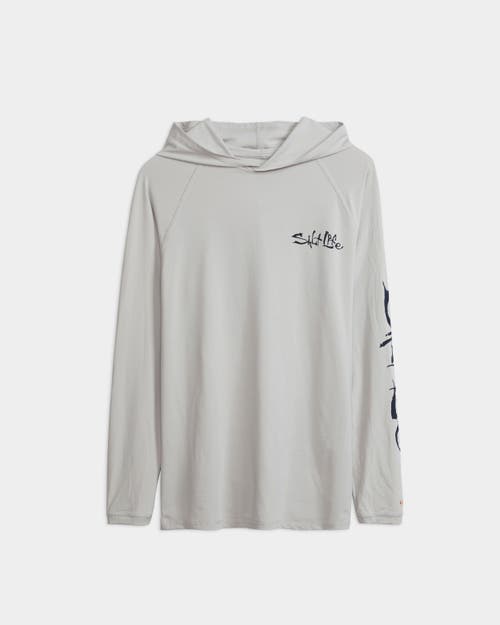 Salt Life Ocean Hooked Performance Hoodie In Gray