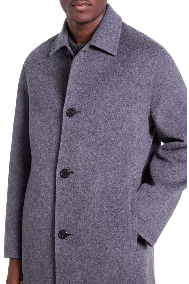 Wool & Cashmere Mac Coat, Alternate, color, CARBON MELANGE