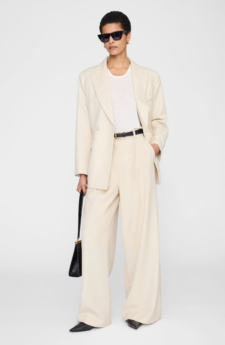 ANINE BING Tiphaine Blazer, Alternate, color, Ecru