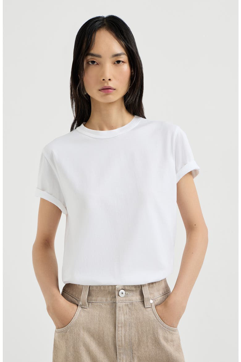 Jersey T-shirt, Main, color, White