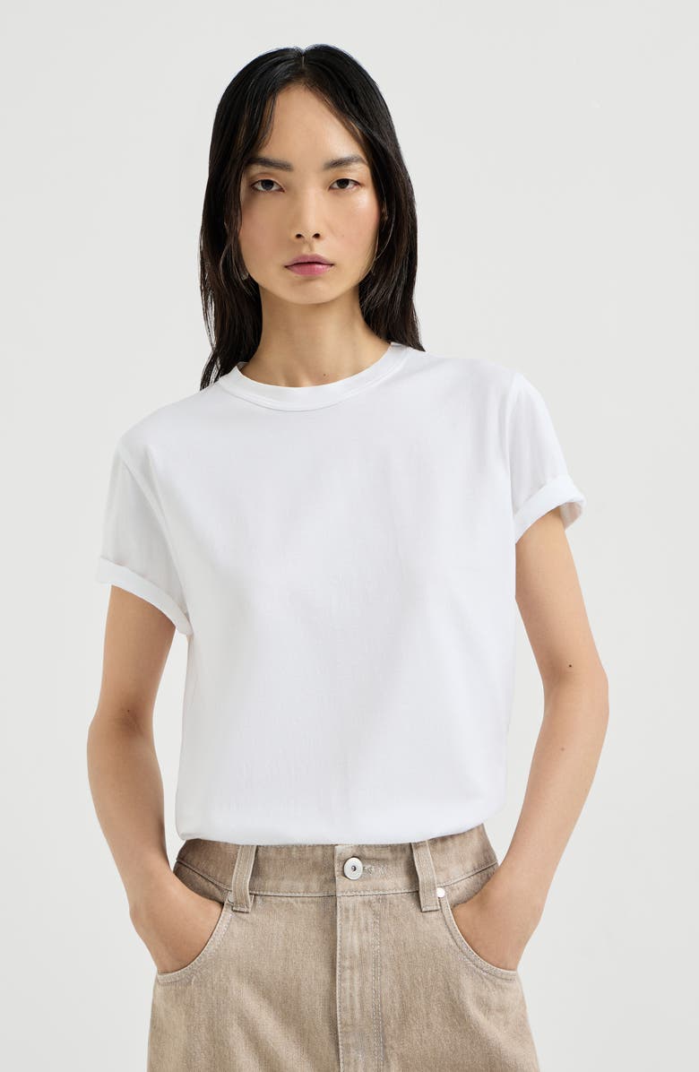 Brunello Cucinelli Jersey T-shirt, Alternate, color, White