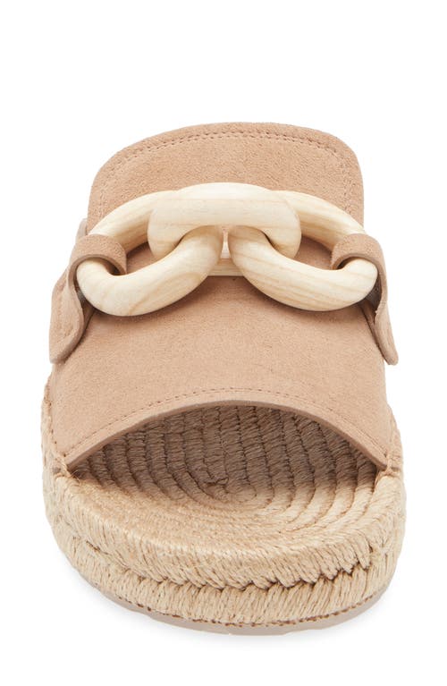 Shop Pedro Garcia Journey Slide Sandal In Beige Plush Suede