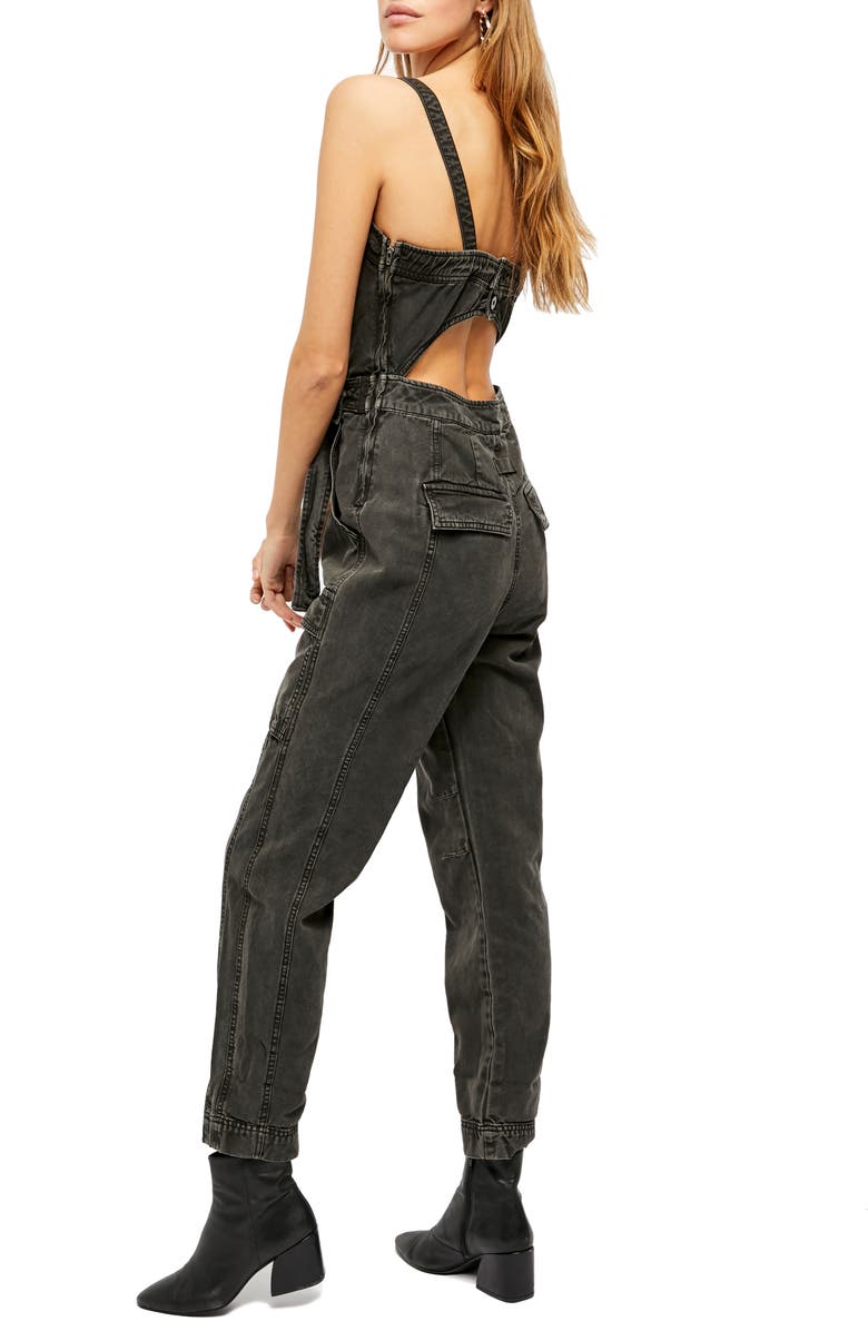 Free People Go West Utility Jumpsuit, Alternate, color, 