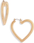 Stella + Ruby Heart Hoop Earrings