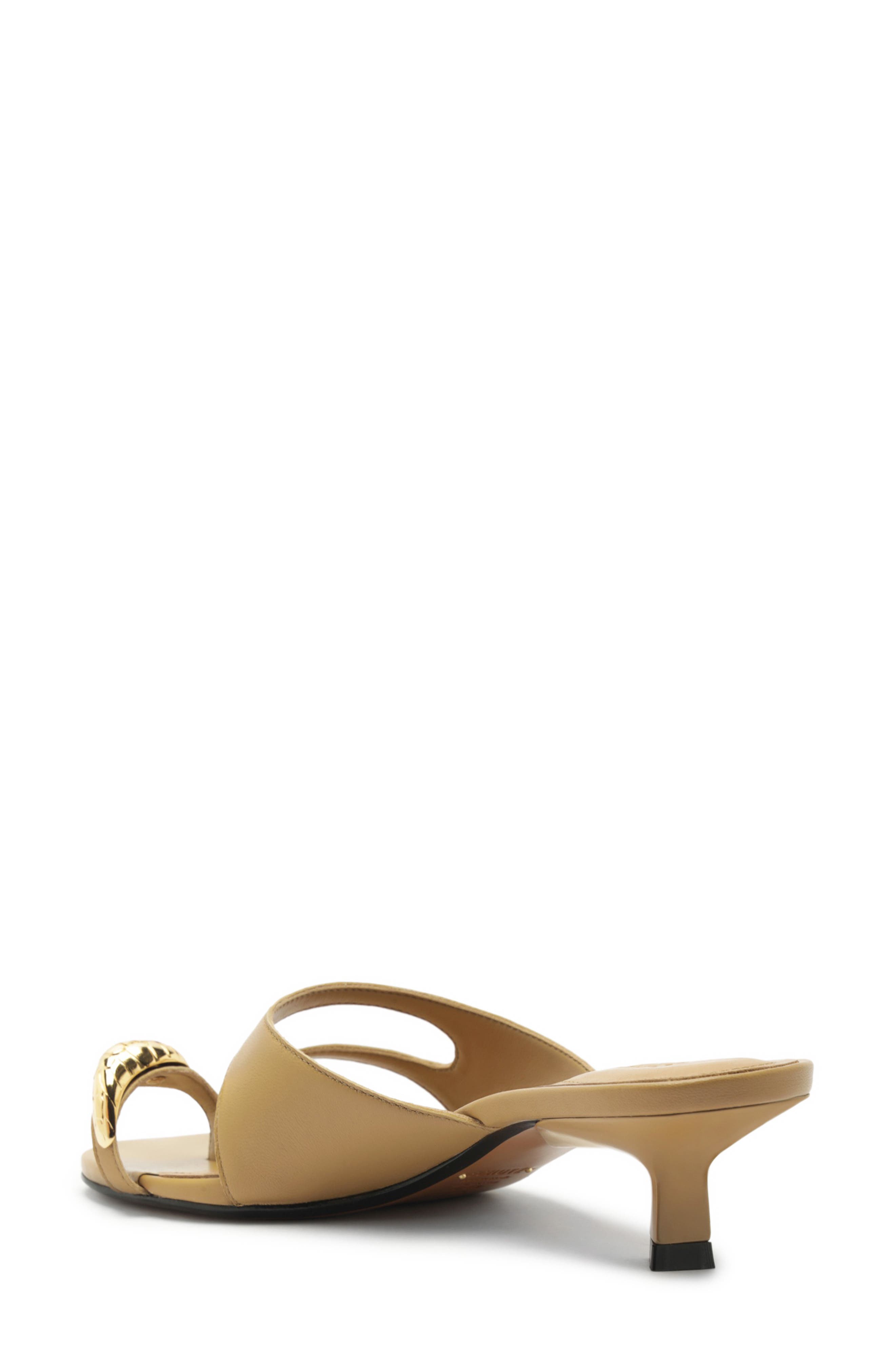 Schutz Elliote Kitten Heel Slide Sandal, Alternate, color, Fig