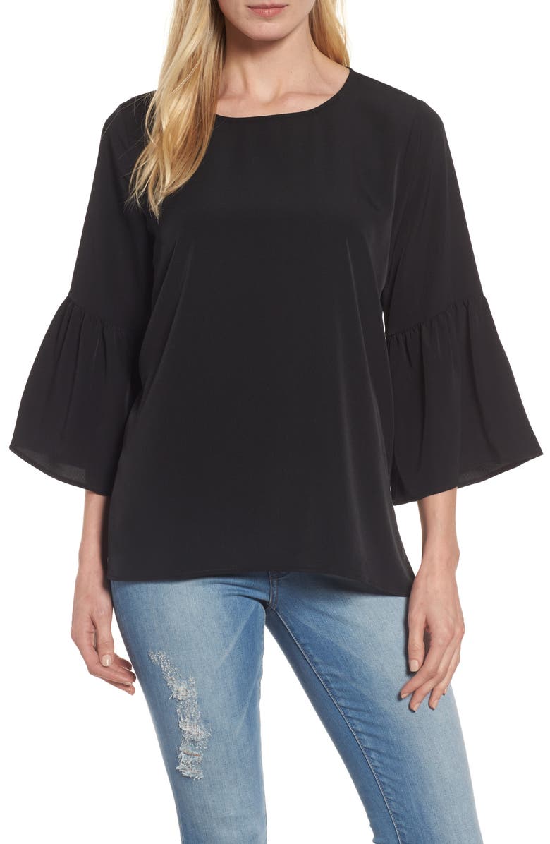 Bobeau Bell Sleeve Blouse, Main, color, 