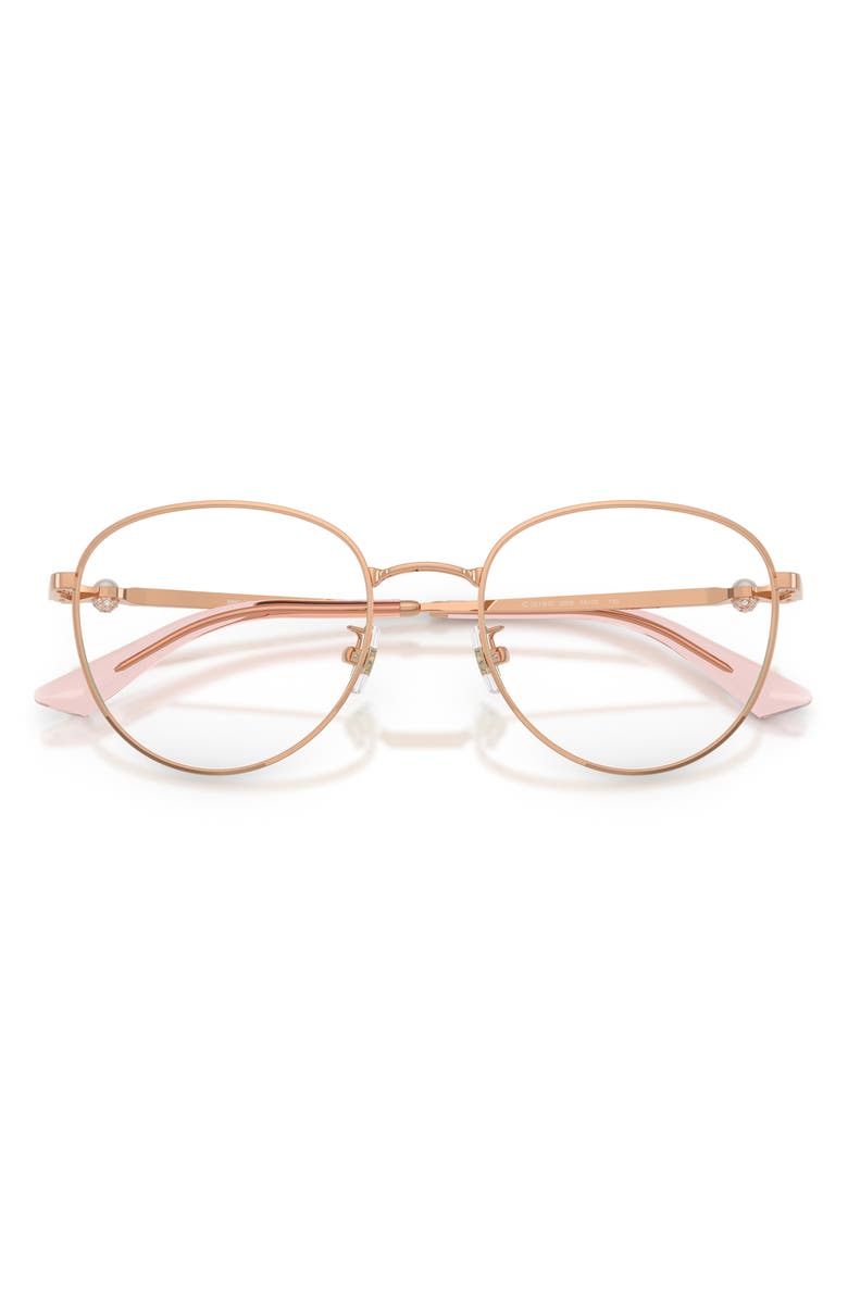 Jimmy Choo 54mm Round Optical Glasses, Alternate, color, Rose Gold / Demo Lens