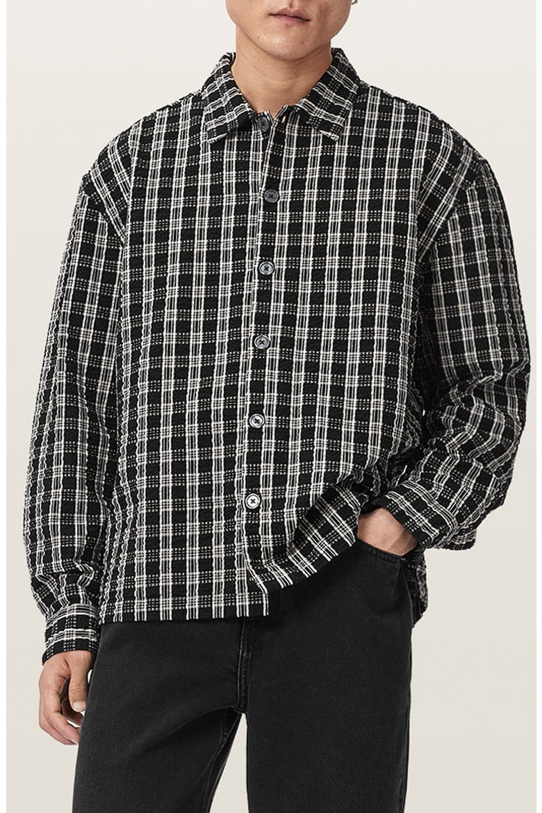 Casbah Relaxed Fit Long Sleeve Shirt, Main, color, BLACK