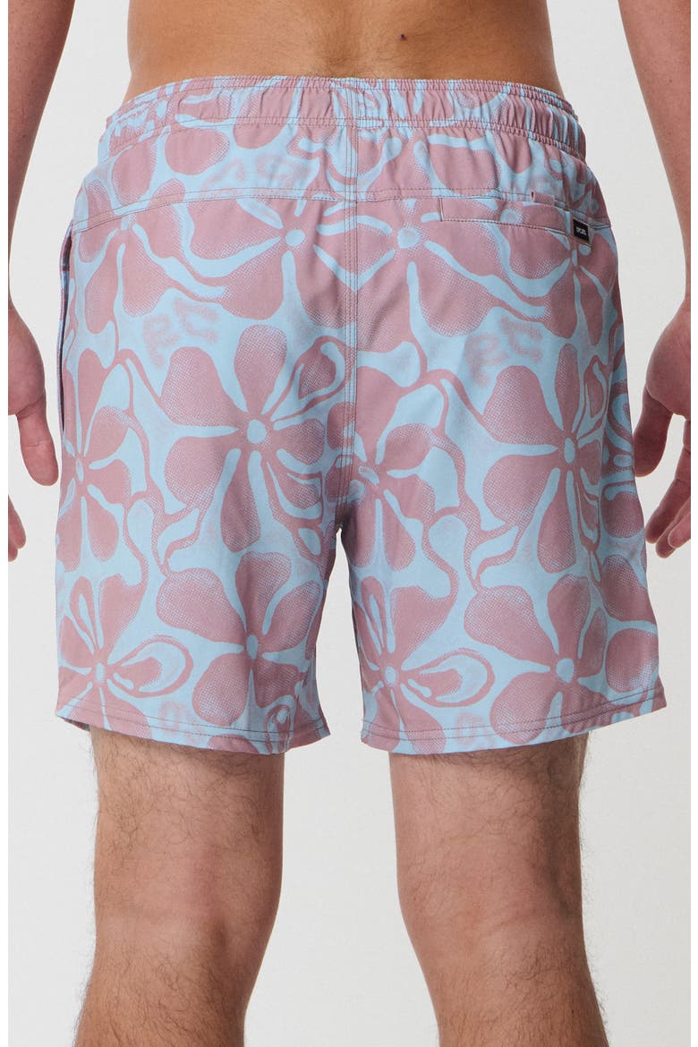 Sessions Floral Swim Trunks, Alternate, color, CRYSTAL BLUE
