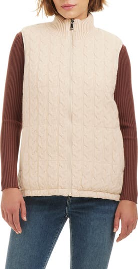 Sanctuary Reversible Zip Cable Stitch & Puffer Vest | Nordstrom Sanctuary Reversible Zip Cable Stitch & Puffer Vest | Nordstrom