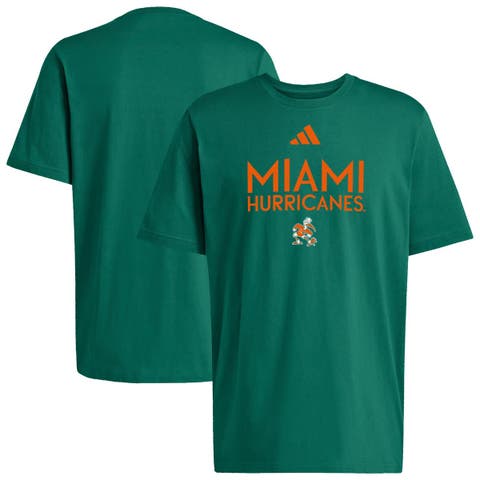 Men
s adidas  Green Miami Hurricanes Locker Wordmark T-Shirt
